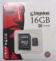 Карта памяти microSDHC 16GB KingSton class-10 с адаптером