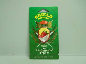 Освежитель (ароматизатор) подвесной жидкий Shield perfume клубничный щербет (Fouette) (40)