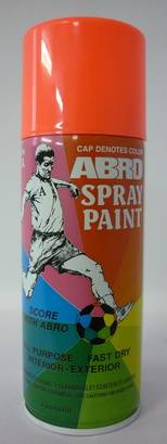 Краска-спрей флуоресцентная красная 473мл аэрозоль (ABRO)