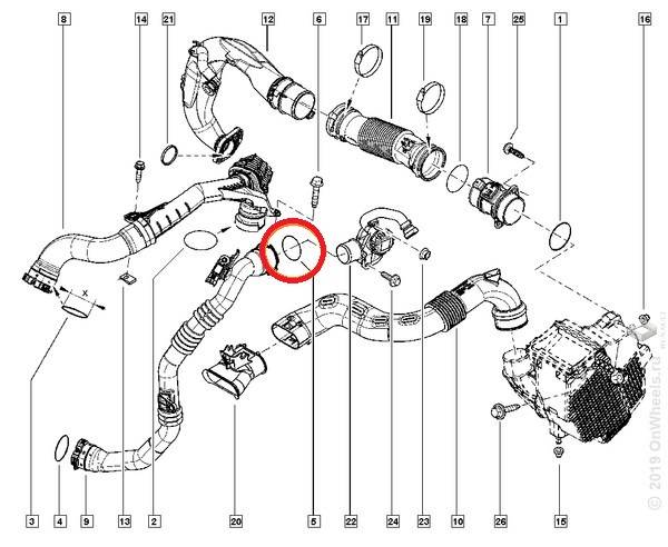 Прокладка дроссел. заслонки Renault Duster 1.5 дизель