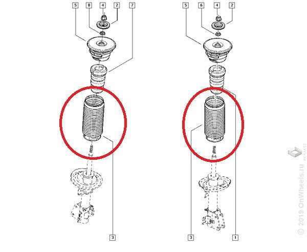 Пыльник стойки Renault Master III перед.