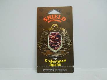 Освежитель (ароматизатор) подвесной жидкий Shield perfume кофейный драйв (Fouette) (40)