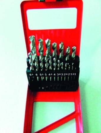 Сверла по металлу (набор 19 шт.) /1,10мм через 0,5/ в металле (Сервис ключ)