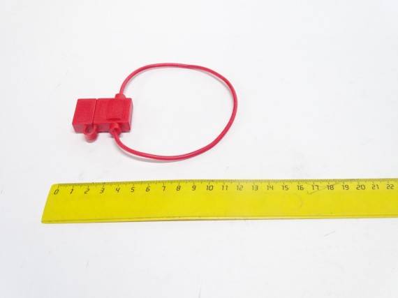 Держатель флажкового предохранителя прямоугольный влагостойкий красный (16 AWG) FU-AI818-16AWG ABRO MASTERS