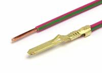 Контакт штыревой серии 2.8 (с фиксацией) обжатый с проводом (Cargen)