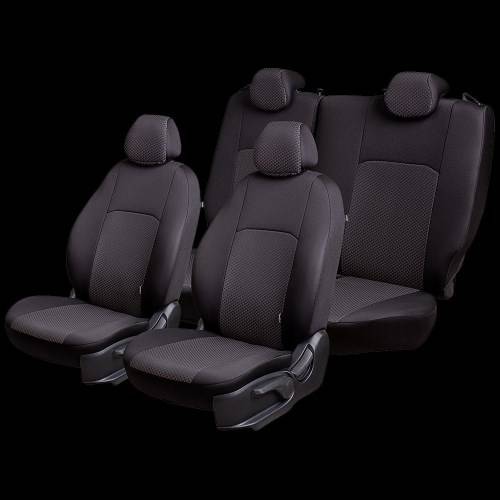 Чехлы на сиденье /Lada Largus/ 5 мест. с 02.2021г. 60/40 3Г Дублин Жаккард черный (разд.зад.спинка)