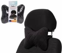 Подушка для шеи алькантара черная (Airline)