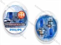 Лампа галоген 12V H4 60/55W Philips Diamond Vision набор 2 шт