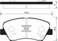 Колодки тормозные передние Hyundai Elantra 2011> SP1400 (SANGSIN)