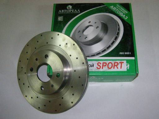 Диск тормозной /2112/ R14 вентилир. (2 шт) перфор. Спорт