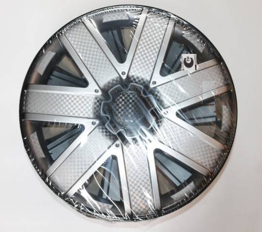 Колпак колеса R14 Галакси серебристо-черный (4) (LION)