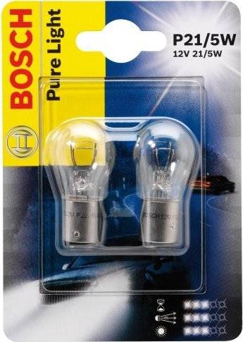 Лампа P21/5W 12V Bosch смещеное по высоте 2шт.