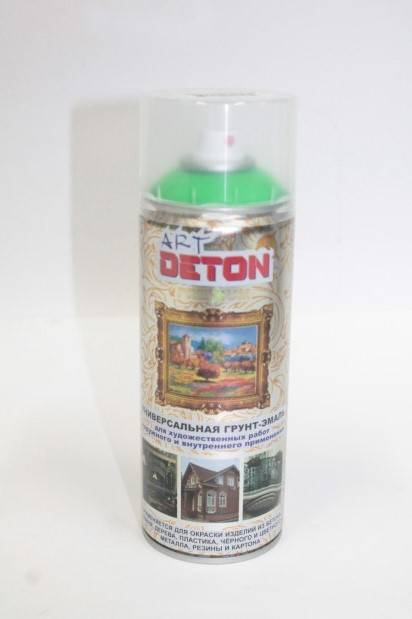 Краска спрей флуоресцентная DETON Зеленая 520 мл
