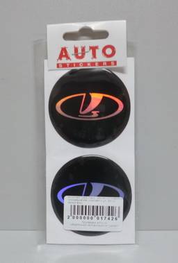 Наклейка на колпаки Lada голограф. к-т 4шт объемная D=6см (Россия)