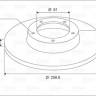 Диск тормозной перед. Renault Logan Sandero Megane I Lada Largus невентилир. 259х12 мм. (Valeo)