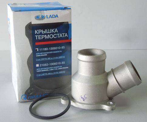 Термостат ВАЗ 1118 Калина термоэлемент с крышкой (Лада Имидж) (АВТОВАЗ)