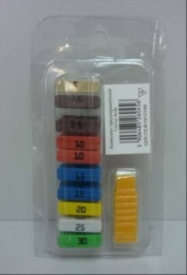 Предохранитель флажк. набор из 10шт. 5-30А с пинцетом (MTA) (288)