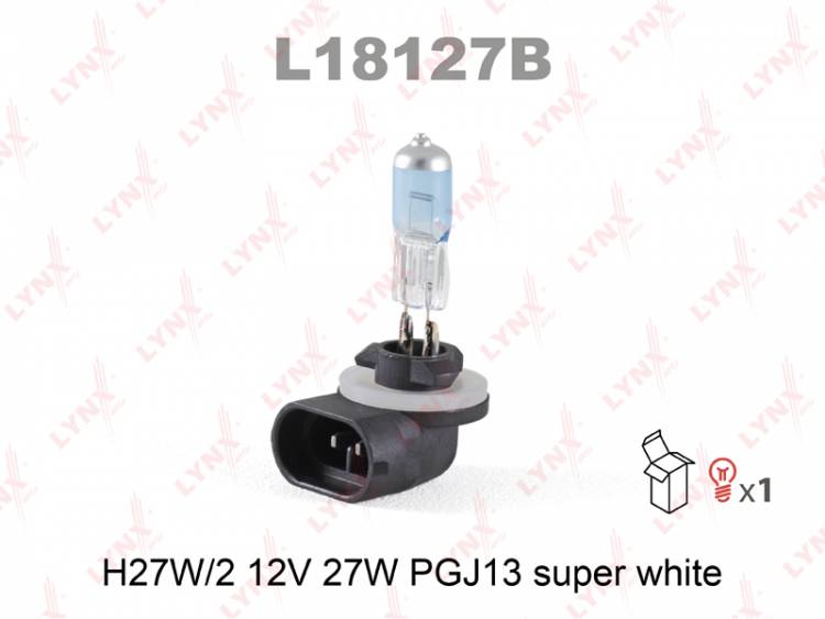 Лампа H27W/2 12V PGJ13 SUPER WHITE (Lynx)