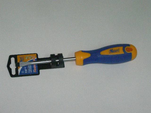 Отвертка шлицевая 6*100 намаг. након. (KRAFT)