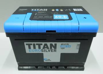 АКБ 6СТ- 60Ач TITAN EUROSILVER обрат. поляр. (242*175*175 пуск. ток 600А) низкая (TUBOR) г.Бор