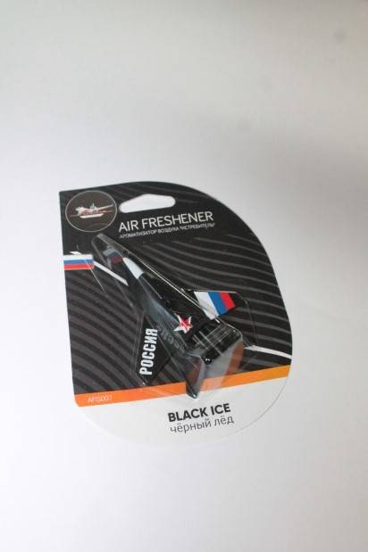 Освежитель (ароматизатор) подвесной "Истребитель" черный лед