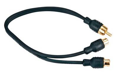 Кабель RCY, 0,25м витая пара, Y-адаптер, 1"папа"/2"мама" (KICX)