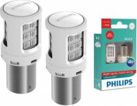 Лампа светодиод. 12V T25 6 диодов LED красная 6000К (P21W) набор 2шт (PHILIPS) Лампа светодиод. 12V T25 6 диодов LED красная 6000К (P21W) набор 2шт (PHILIPS)