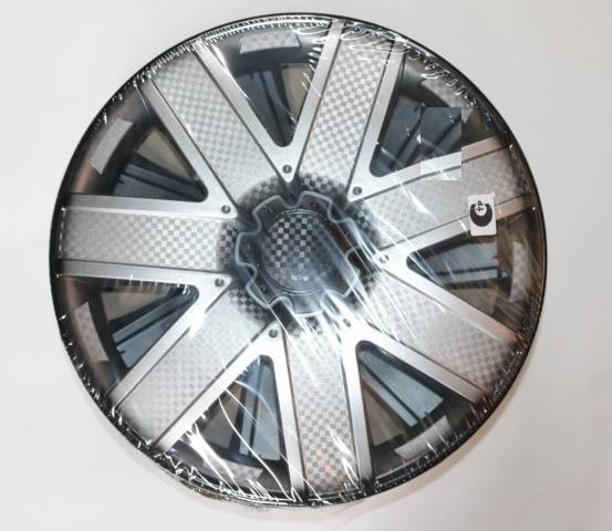 Колпак колеса R15 Галакси серебристо-черный (4) (LION)