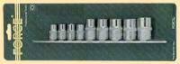 Набор головок-звездочек 9пр. 1/2"3/8" (10-24мм) в блистере (Force)
