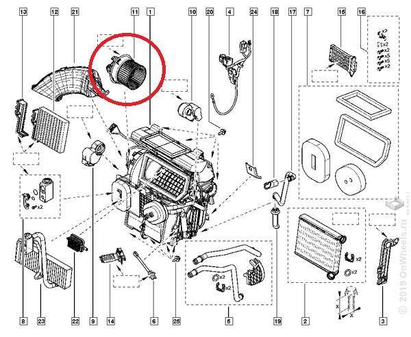 Мотор печки Renault Kaptur
