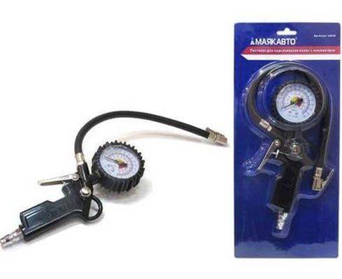 Пистолет для подкачки шин с манометром (Маякавто)