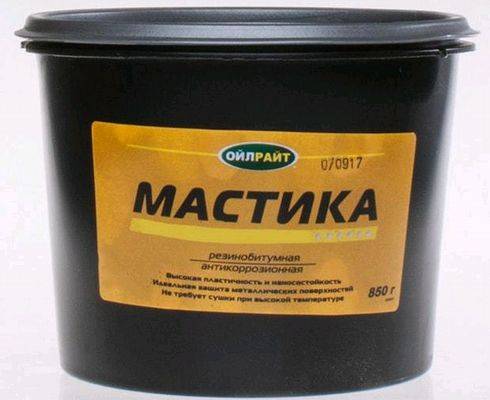 Мастика 850мл резинобитумная антикоррозийная противошумная (ведро) (OIL RIGHT)