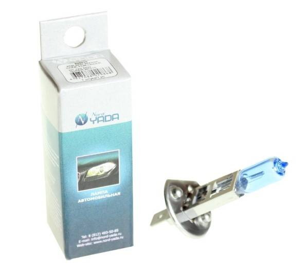 Лампа H1 12V 55W SUPER WHITE (Nord Yada)