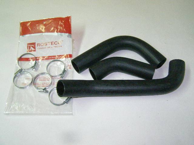 Патрубок радиат. /Г-3302 Бизнес дв. 4216/ (3 шт) + хомуты (Rosteco)