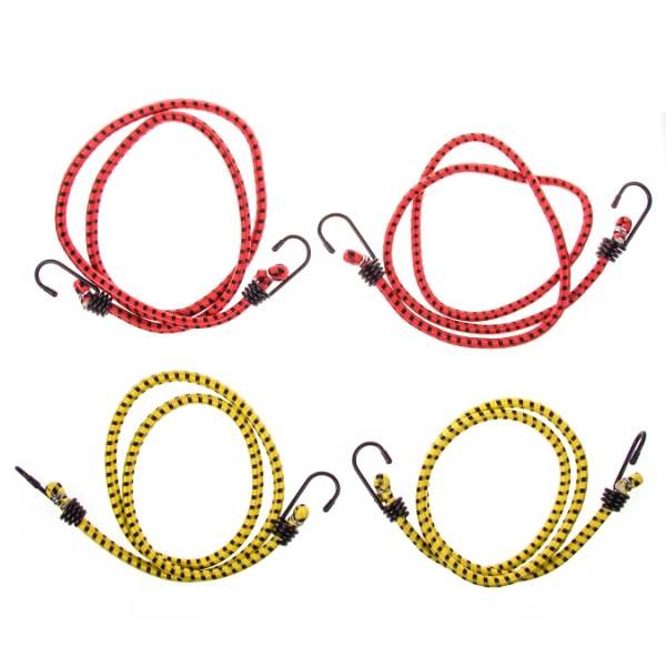Резинка для крепл. груза набор (4 шт) 8мм*100см метал. крюк (SKYWAY)
