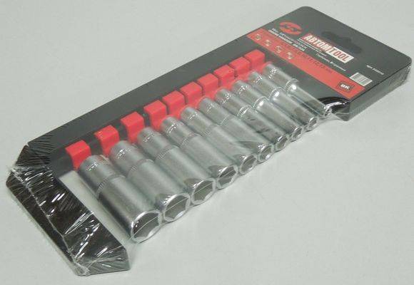 Набор головок 10 предм. (1/4) 4-13 мм 6-гр., глубокие (АВТОМTOOL)