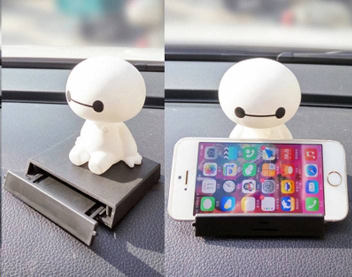 Игрушка на панель Болванчик Бэймакс , качающаяся голова с подставкой для телефона