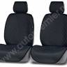 Накидка на сиденье ALCANTARA LUXE стеганная алькантара черная/синяя нить из 2шт (Premier)