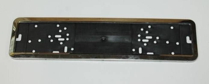 Рамка под номер /хром/ пластик + нерж. сталь (Titan)