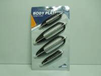 Воздухозаборник декор. черн/хром ЖАБРЫ 4шт. (Nova Bright)