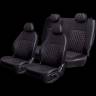 Чехлы на сиденье Hyundai Creta-1 06.2015-02.2020г. 60/40 2Г Турин Ромб Экокожа черная/бежевая нить (разд.зад.спинка)