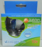 Лампа ДиаЛУЧ H4-12- 60/55 5000K EcoLight Duo ярко-белая из 2шт