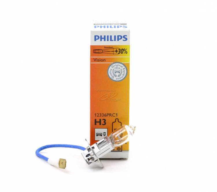 Лампа галогенная PHILIPS H3 Vision 12V 55W, 12336PRC1