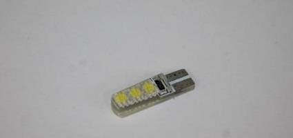 Лампа габарит. 12V W5W 6 SMD без цок. W2.1x9.5d CANBUS (обманка) Силикон (Lumen)