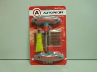 Набор для ремонта бескамерных шин LUXE (шило, клей, рашпиль, жгут) (Autoprofi)