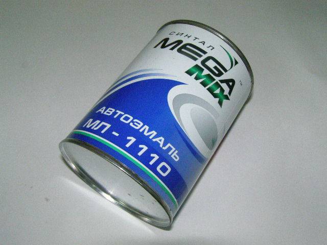 Краска эмаль МЛ-1110 mega синтал № 481 Ярко-голубая 800 мл. (MegaMix)