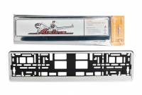 Рамка под номер /хром/ пластик с планкой (Airline) Рамка под номер /хром/ пластик с планкой (Airline)