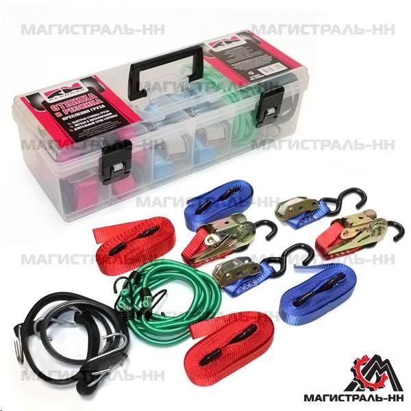 Стяжки груза, резинки для крепления (набор) (RedMark)