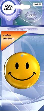 Освежитель (ароматизатор) подвесной картон "Смайл" новая машина (Azard Group)