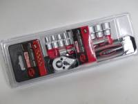 Набор головок 12 предм. (1/4) 4-13 мм с трещоткой и удлинителем 100мм (АВТОМTOOL)